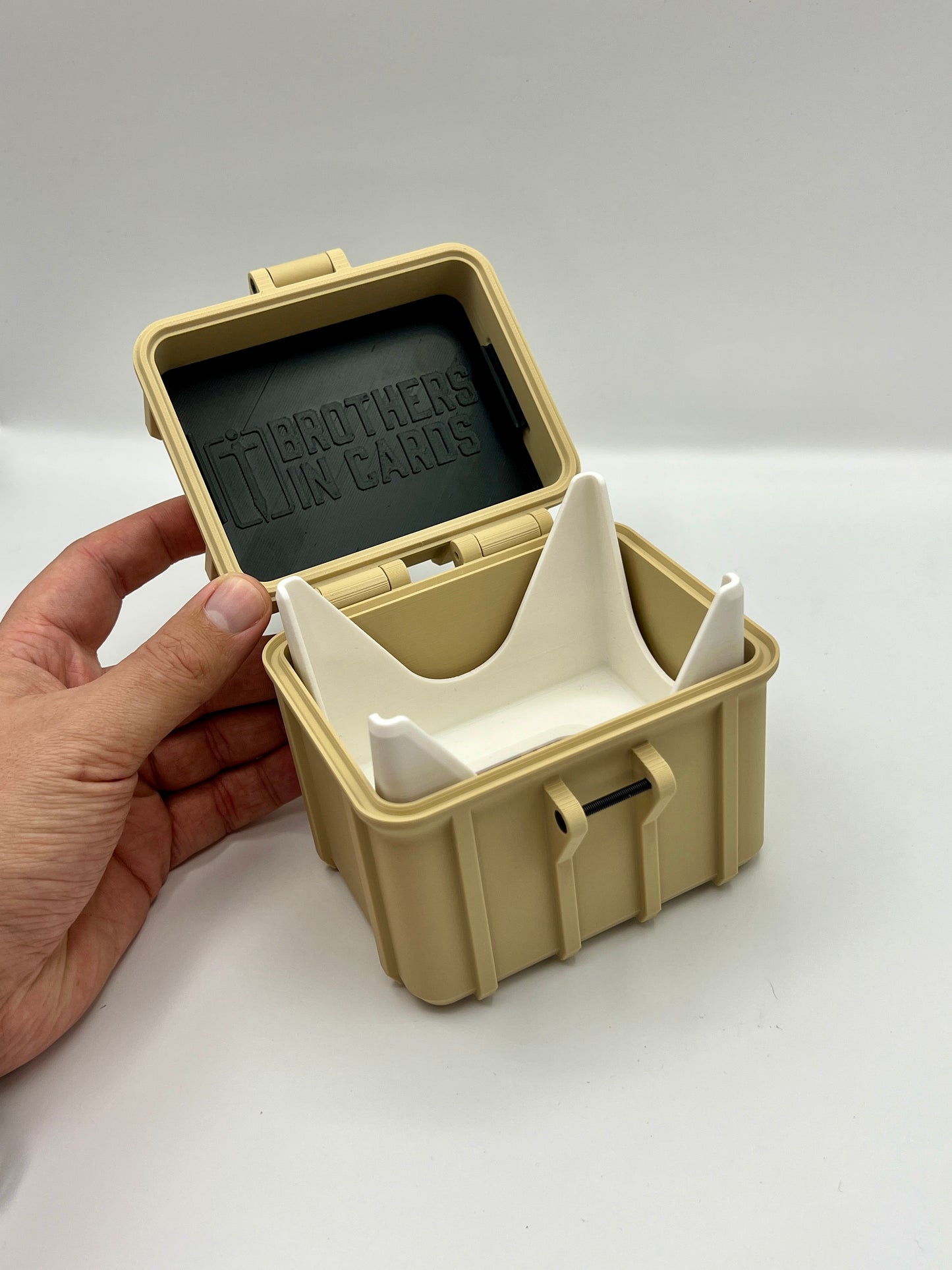 100 Card Deck Box - BEIGE - DOUBLE SLEEVED Decks