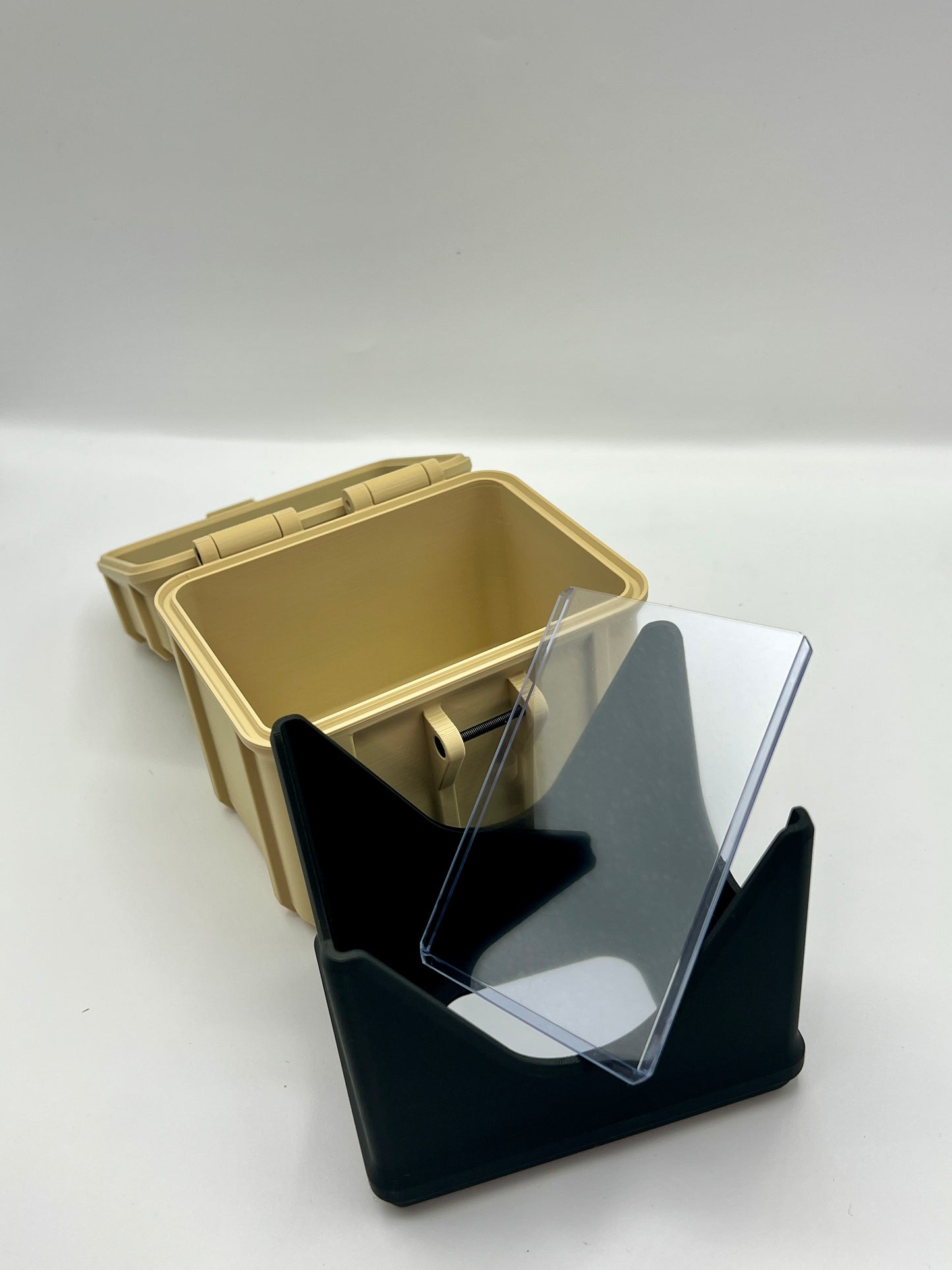 100 Card Deck Box - BEIGE - DOUBLE SLEEVED Decks