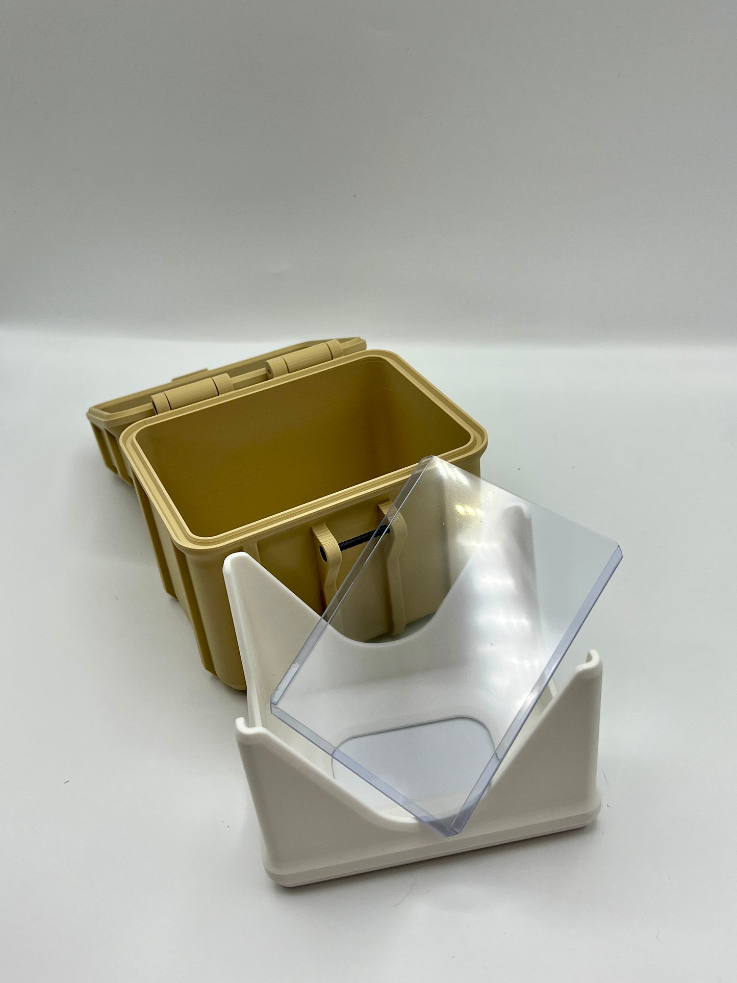 100 Card Deck Box - BEIGE - DOUBLE SLEEVED Decks