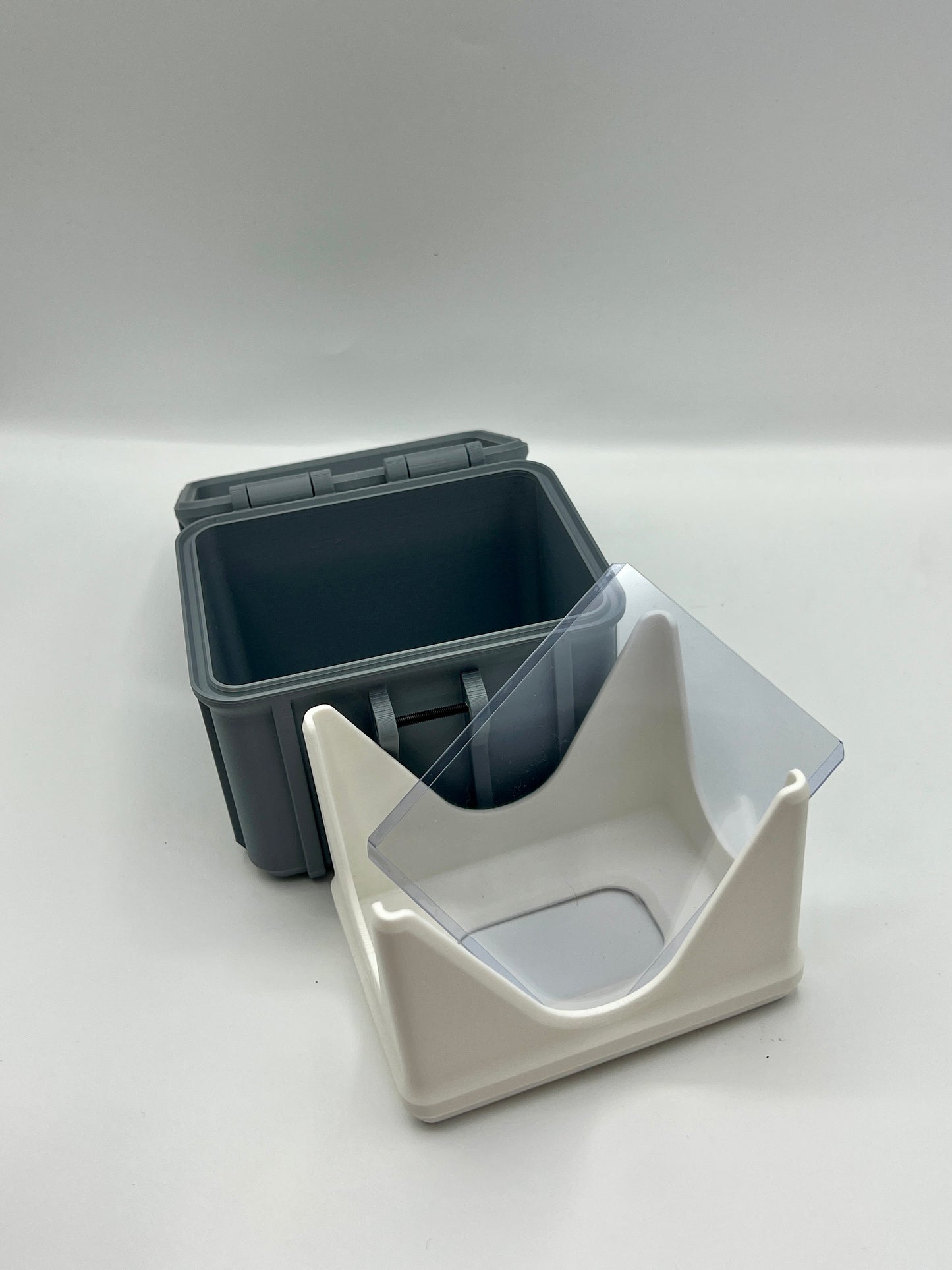 100 Card Deck Box - GREY - DOUBLE SLEEVED Decks