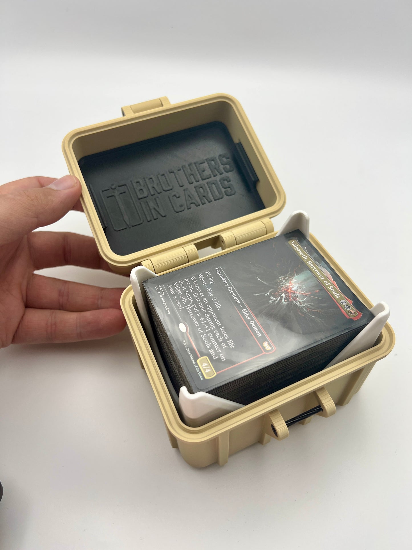 100 Card Deck Box - BEIGE - SINGLE SLEEVED Decks