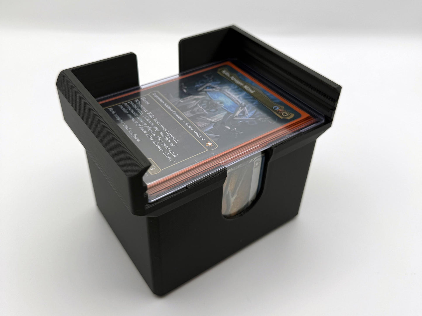 TCG Toolbox Inserts BASIC | 6 Compartment Commander Deck Organiser | Inserts + Toploaders | Up to 100 Double Sleeved Cards