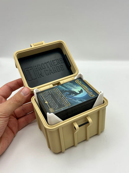 100 Card Deck Box - BEIGE - DOUBLE SLEEVED Decks