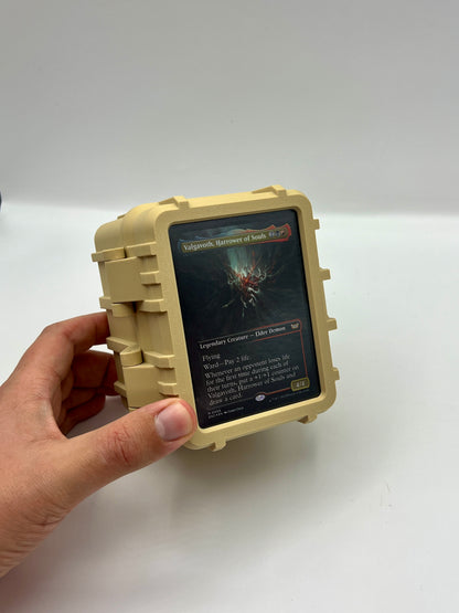 100 Card Deck Box - BEIGE - DOUBLE SLEEVED Decks