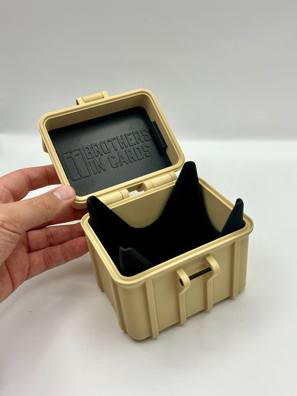 100 Card Deck Box - BEIGE - DOUBLE SLEEVED Decks