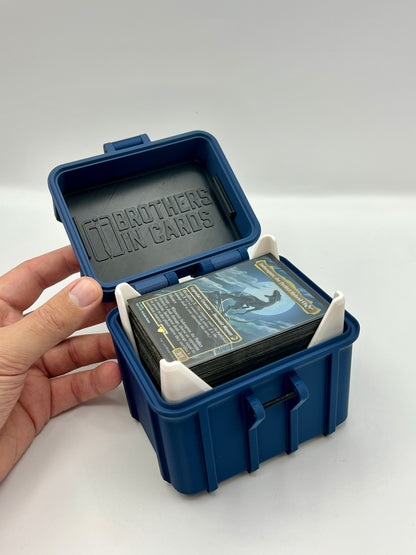 100 Card Deck Box - BLUE - DOUBLE SLEEVED Decks