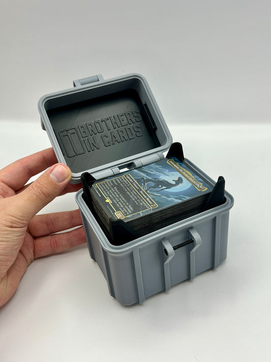 100 Card Deck Box - GREY - DOUBLE SLEEVED Decks