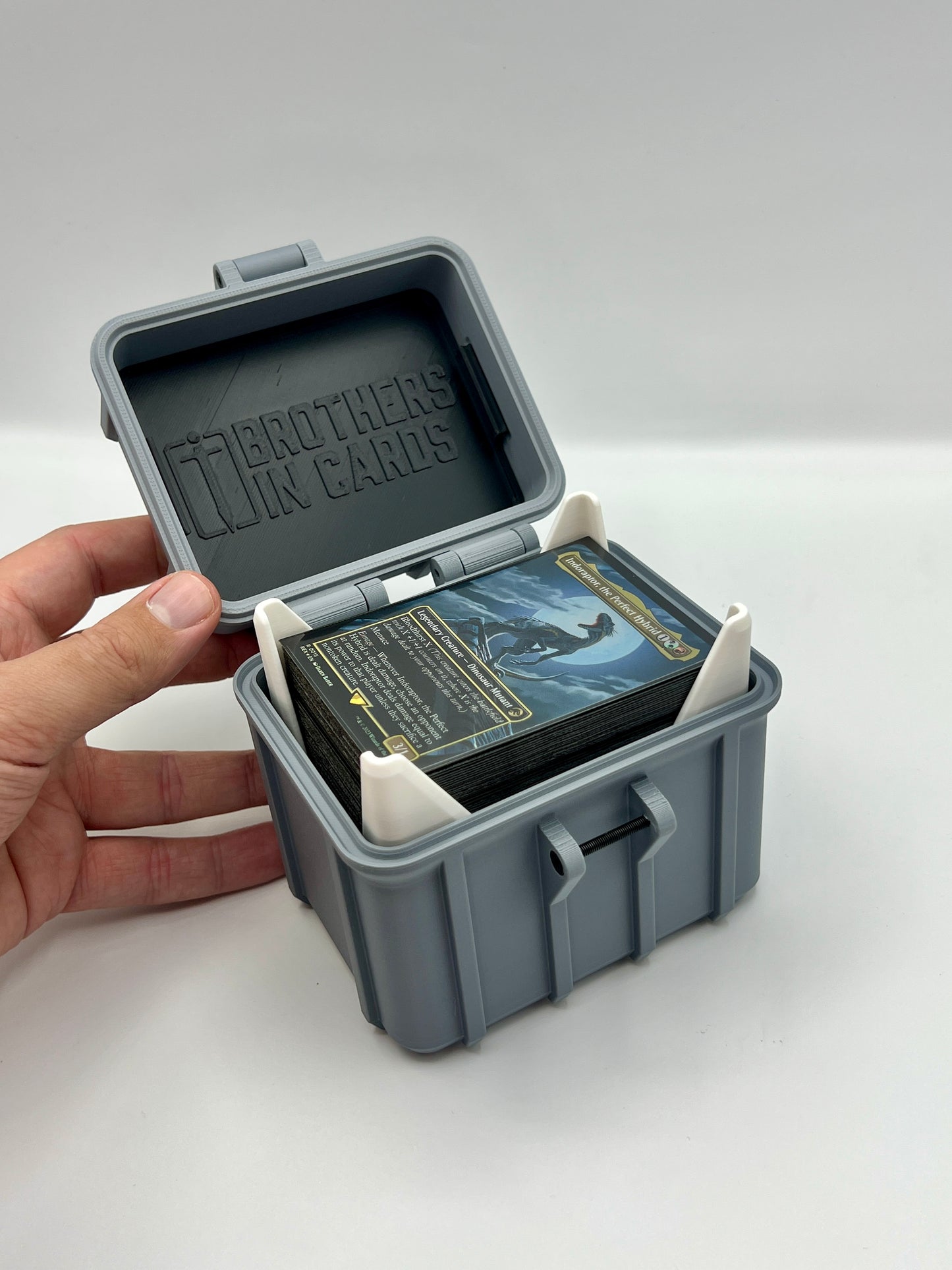 100 Card Deck Box - GREY - DOUBLE SLEEVED Decks