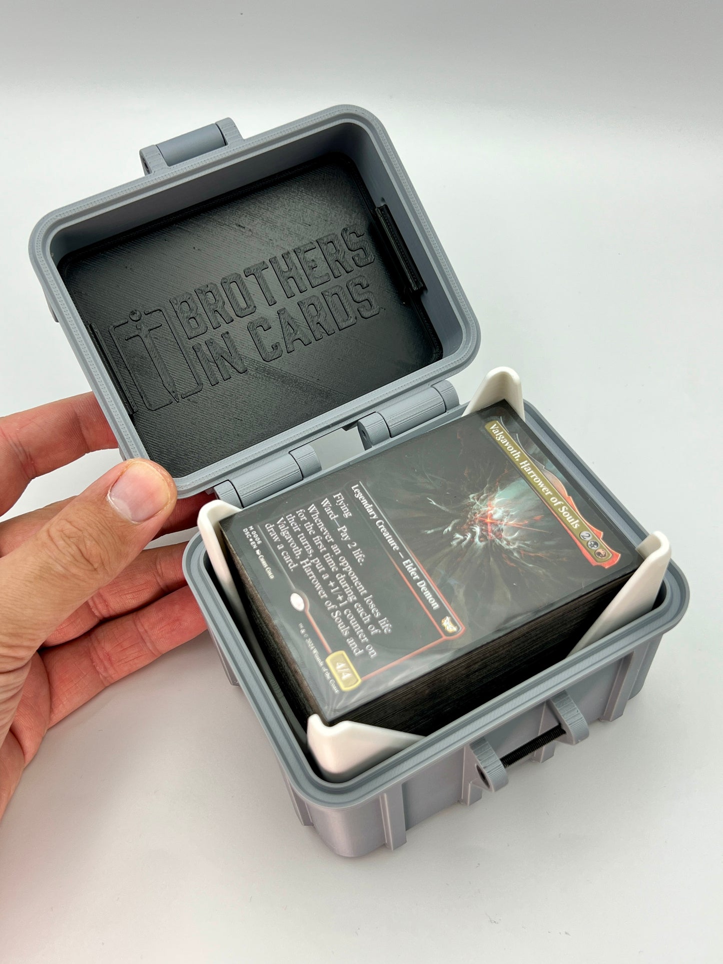 100 Card Deck Box - GREY - SINGLE SLEEVED Decks