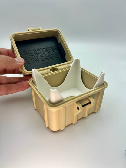 100 Card Deck Box - BEIGE - SINGLE SLEEVED Decks