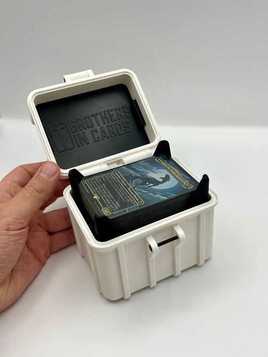 100 Card Deck Box - WHITE - DOUBLE SLEEVED Decks