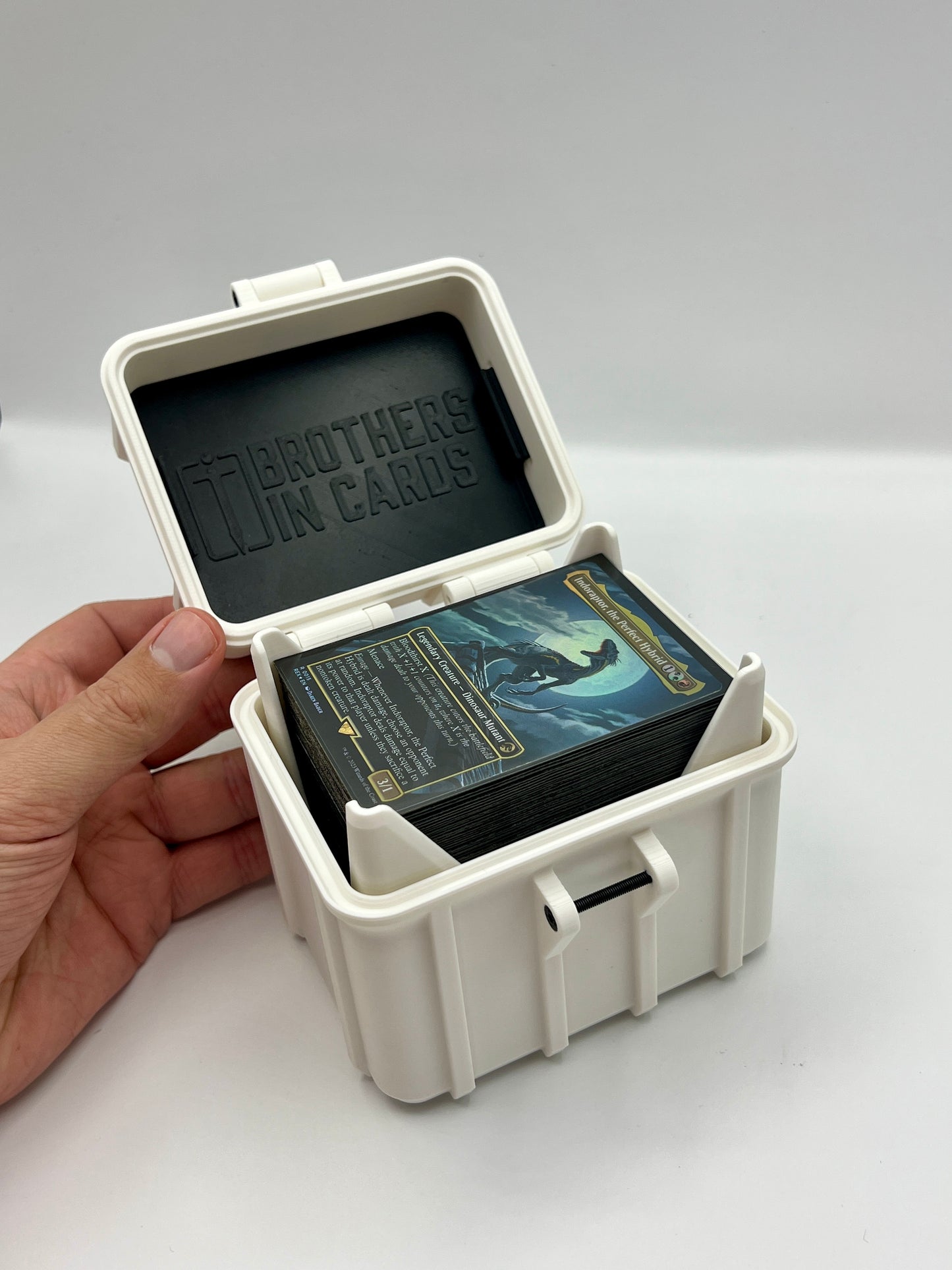 100 Card Deck Box - WHITE - DOUBLE SLEEVED Decks