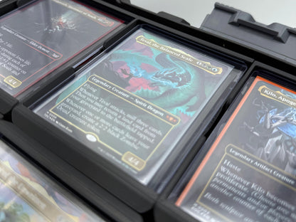 TCG Toolbox Inserts ULTRA | 6 Compartment Commander Deck Organiser | Inserts + Removable Token Trays | Up to 100 Double Sleeved Cards