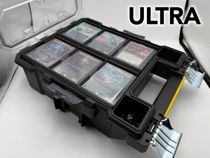 TCG Toolbox Inserts ULTRA | 6 Compartment Commander Deck Organiser | Inserts + Removable Token Trays | Up to 100 Double Sleeved Cards